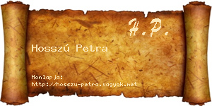 Hosszú Petra névjegykártya